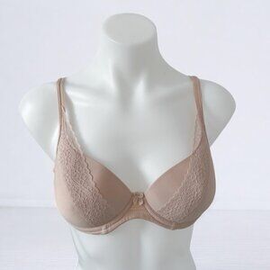 Hanes lace plunge bra Sz 34B